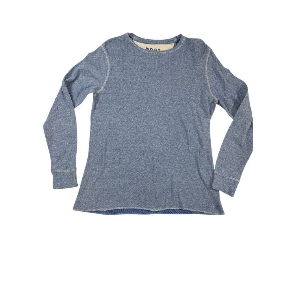 Reclaim Men’s Blue Drop Needle Long Sleeve Lightweight Thermal Size Large